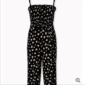 Torrid black floral jumpsuit Size 4